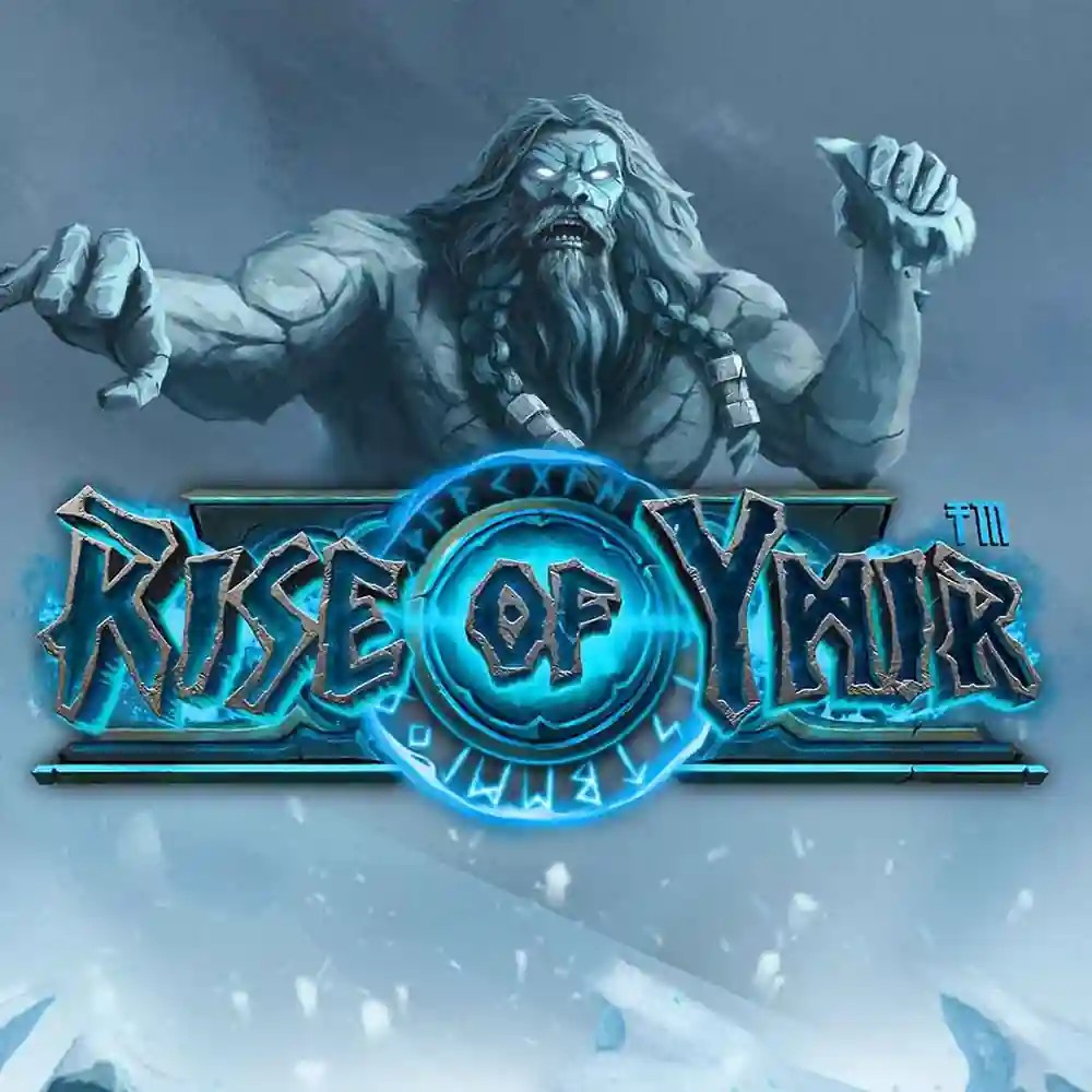 Rise of Ymir slot logo by Hacksaw Gaming at Spinmacho Casino